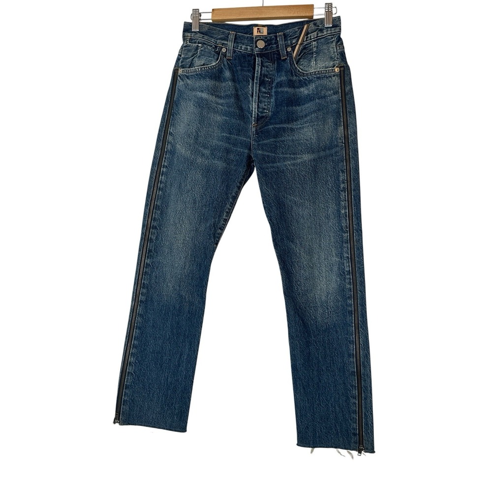 Jean Atelier Jeans Womens Size 26 High‎ Rise Straight Button Fly Rare Sides Zip